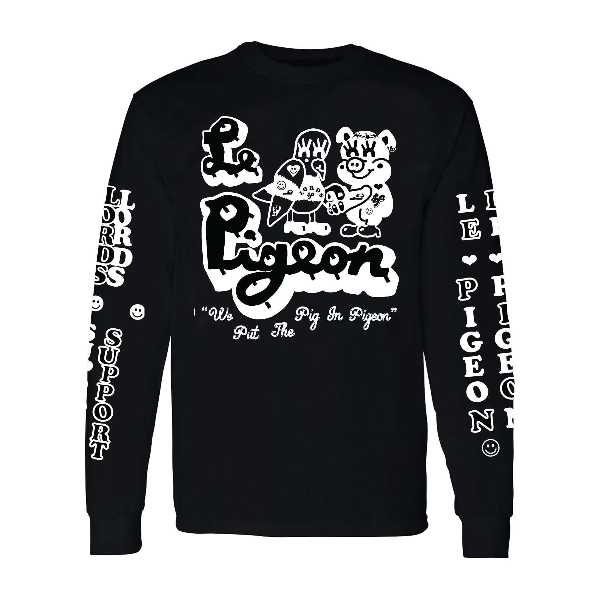 Big Find Long Sleeve Oversized T-Shirt LA Kings Pirate Black – Neverland  Store